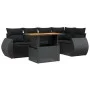 6-piece garden sofa set and black synthetic rattan cushions by , Garden sets - Ref: Foro24-3272182, Price: 458,14 €, Discount: %