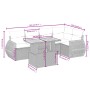 6-piece garden sofa set and black synthetic rattan cushions by , Garden sets - Ref: Foro24-3272182, Price: 434,80 €, Discount: %