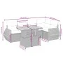 6-piece garden sofa set and black synthetic rattan cushions by , Garden sets - Ref: Foro24-3272182, Price: 458,14 €, Discount: %