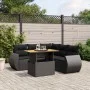 Set de sofás de jardín 6 piezas y cojines ratán sintético negro de , Conjuntos de jardín - Ref: Foro24-3272189, Precio: 459,4...