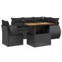 6-piece garden sofa set and black synthetic rattan cushions by , Garden sets - Ref: Foro24-3272196, Price: 458,14 €, Discount: %