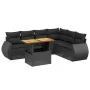 7-piece garden dining set and black synthetic rattan cushions by , Garden sets - Ref: Foro24-3272210, Price: 523,11 €, Discou...