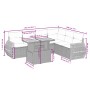 7-piece garden dining set and black synthetic rattan cushions by , Garden sets - Ref: Foro24-3272210, Price: 492,92 €, Discou...
