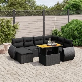 8-piece garden sofa set and black synthetic rattan cushions by , Garden sets - Ref: Foro24-3272308, Price: 567,09 €, Discount: %