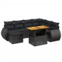8-teiliges Gartensofa-Set und schwarze synthetische Rattankissen von , Gartensets - Ref: Foro24-3272308, Preis: 534,99 €, Rab...