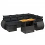 8-teiliges Gartensofa-Set und schwarze synthetische Rattankissen von , Gartensets - Ref: Foro24-3272308, Preis: 567,09 €, Rab...