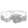 8-teiliges Gartensofa-Set und schwarze synthetische Rattankissen von , Gartensets - Ref: Foro24-3272308, Preis: 567,09 €, Rab...