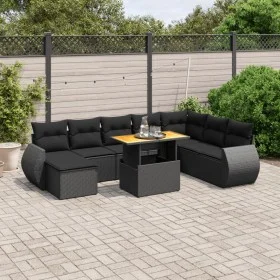 8-teiliges Gartensofa-Set und schwarze synthetische Rattankissen von , Gartensets - Ref: Foro24-3272329, Preis: 615,78 €, Rab...