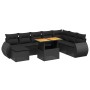 8-piece garden sofa set and black synthetic rattan cushions by , Garden sets - Ref: Foro24-3272329, Price: 594,57 €, Discount: %