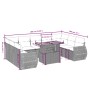Garden sofa set 10 pieces with black synthetic rattan cushions by , Garden sets - Ref: Foro24-3272336, Price: 670,01 €, Disco...