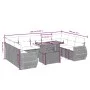 Garden sofa set 10 pieces with black synthetic rattan cushions by , Garden sets - Ref: Foro24-3272336, Price: 693,84 €, Disco...
