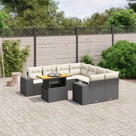 8-piece garden sofa set and black synthetic rattan cushions by , Garden sets - Ref: Foro24-3272561, Price: 586,09 €, Discount: %