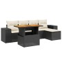 6-piece garden sofa set and black synthetic rattan cushions by , Garden sets - Ref: Foro24-3272610, Price: 372,24 €, Discount: %