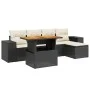 6-piece garden sofa set and black synthetic rattan cushions by , Garden sets - Ref: Foro24-3272610, Price: 393,56 €, Discount: %