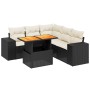 6-piece garden sofa set and black synthetic rattan cushions by , Garden sets - Ref: Foro24-3272631, Price: 408,18 €, Discount: %