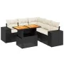 6-piece garden sofa set and black synthetic rattan cushions by , Garden sets - Ref: Foro24-3272631, Price: 425,34 €, Discount: %