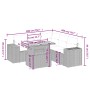 6-piece garden sofa set and black synthetic rattan cushions by , Garden sets - Ref: Foro24-3272631, Price: 408,18 €, Discount: %