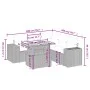 6-piece garden sofa set and black synthetic rattan cushions by , Garden sets - Ref: Foro24-3272631, Price: 425,34 €, Discount: %