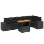 7-piece garden dining set and black synthetic rattan cushions by , Garden sets - Ref: Foro24-3272644, Price: 547,10 €, Discou...