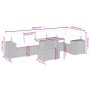 7-teiliges Garten-Essset und schwarze Kissen aus synthetischem Rattan von , Gartensets - Ref: Foro24-3272644, Preis: 525,50 €...
