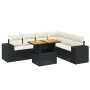 7-teiliges Garten-Essset und schwarze Kissen aus synthetischem Rattan von , Gartensets - Ref: Foro24-3272652, Preis: 446,83 €...