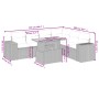 7-teiliges Garten-Essset und schwarze Kissen aus synthetischem Rattan von , Gartensets - Ref: Foro24-3272652, Preis: 446,83 €...