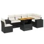 7-piece garden dining set and black synthetic rattan cushions by , Garden sets - Ref: Foro24-3272659, Price: 478,76 €, Discou...