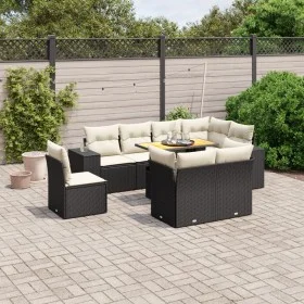 8-piece garden sofa set and black synthetic rattan cushions by , Garden sets - Ref: Foro24-3272729, Price: 643,05 €, Discount: %