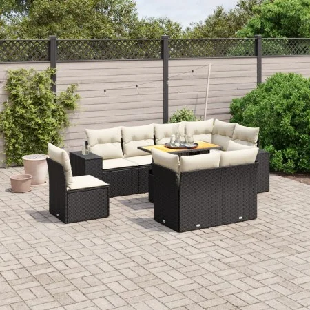 8-piece garden sofa set and black synthetic rattan cushions by , Garden sets - Ref: Foro24-3272729, Price: 643,05 €, Discount: %