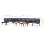 8 seater garden furniture set with solid acacia wood cushions by vidaXL, Garden sets - Ref: Foro24-46485, Price: 931,22 €, Di...