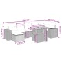 8-piece garden sofa set and black synthetic rattan cushions by , Garden sets - Ref: Foro24-3272743, Price: 478,34 €, Discount: %