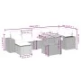 8-teiliges Gartensofa-Set und schwarze synthetische Rattankissen von , Gartensets - Ref: Foro24-3272743, Preis: 520,76 €, Rab...