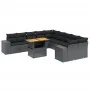 11-piece garden sofa set and black synthetic rattan cushions by , Garden sets - Ref: Foro24-3272826, Price: 798,81 €, Discoun...