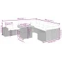 11-teiliges Gartensofa-Set und schwarze synthetische Rattankissen von , Gartensets - Ref: Foro24-3272826, Preis: 798,81 €, Ra...