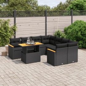 8-piece garden sofa set and black synthetic rattan cushions by , Garden sets - Ref: Foro24-3273001, Price: 599,64 €, Discount: %