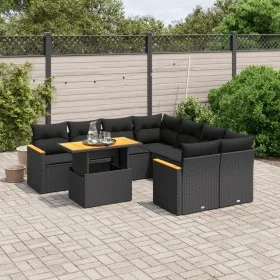 8-piece garden sofa set and black synthetic rattan cushions by , Garden sets - Ref: Foro24-3273001, Price: 609,80 €, Discount: %