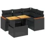 5-teiliges Gartenmöbel-Set und schwarze synthetische Rattankissen von , Gartensets - Ref: Foro24-3273057, Preis: 375,31 €, Ra...