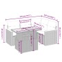5-teiliges Gartenmöbel-Set und schwarze synthetische Rattankissen von , Gartensets - Ref: Foro24-3273057, Preis: 368,64 €, Ra...