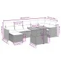 8-teiliges Gartensofa-Set und schwarze synthetische Rattankissen von , Gartensets - Ref: Foro24-3273184, Preis: 493,80 €, Rab...