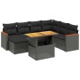 8-teiliges Gartensofa-Set und schwarze synthetische Rattankissen von , Gartensets - Ref: Foro24-3273190, Preis: 521,12 €, Rab...