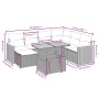 8-teiliges Gartensofa-Set und schwarze synthetische Rattankissen von , Gartensets - Ref: Foro24-3273190, Preis: 521,12 €, Rab...