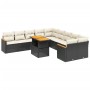 11-teiliges Gartensofa-Set und schwarze synthetische Rattankissen von , Gartensets - Ref: Foro24-3273261, Preis: 633,66 €, Ra...