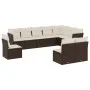 10-teiliges Gartensofa-Set und braune synthetische Rattankissen von , Gartensets - Ref: Foro24-3249642, Preis: 637,42 €, Raba...
