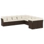 10-piece garden sofa set and brown synthetic rattan cushions by , Garden sets - Ref: Foro24-3250082, Price: 611,12 €, Discoun...