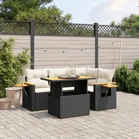 5-teiliges Gartenmöbel-Set und schwarze synthetische Rattankissen von , Gartensets - Ref: Foro24-3271735, Preis: 361,35 €, Ra...