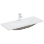 Lavabo empotrado con grifo cerámica blanco 101x39x18 cm