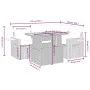 5-teiliges Gartenmöbel-Set und schwarze synthetische Rattankissen von , Gartensets - Ref: Foro24-3271735, Preis: 361,35 €, Ra...