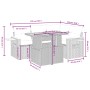 5-teiliges Gartenmöbel-Set und schwarze synthetische Rattankissen von , Gartensets - Ref: Foro24-3271735, Preis: 354,87 €, Ra...