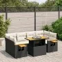7-piece garden dining set and black synthetic rattan cushions by , Garden sets - Ref: Foro24-3273415, Price: 484,87 €, Discou...