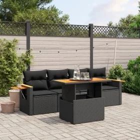 5-piece garden furniture set and black synthetic rattan cushions by , Garden sets - Ref: Foro24-3273393, Price: 369,38 €, Dis...